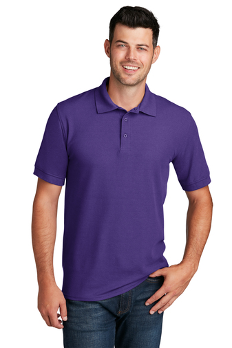 Port & Company Adult Unisex 6.5-ounce, 50/50 Cotton Poly Core Blend Pique Polo Shirt